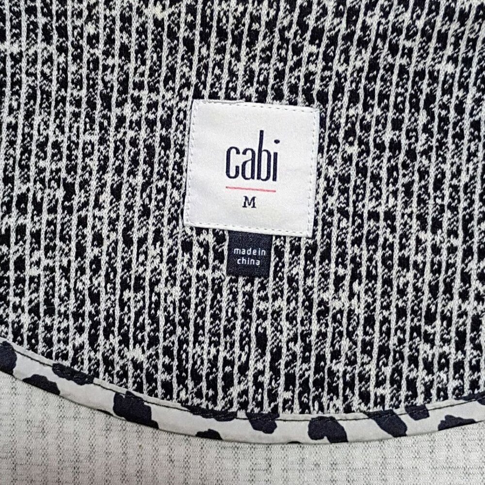 Cabi The Times Jacket Black White Tweed Open Front Cardigan Coat Women’s Medium - Picture 8 of 10